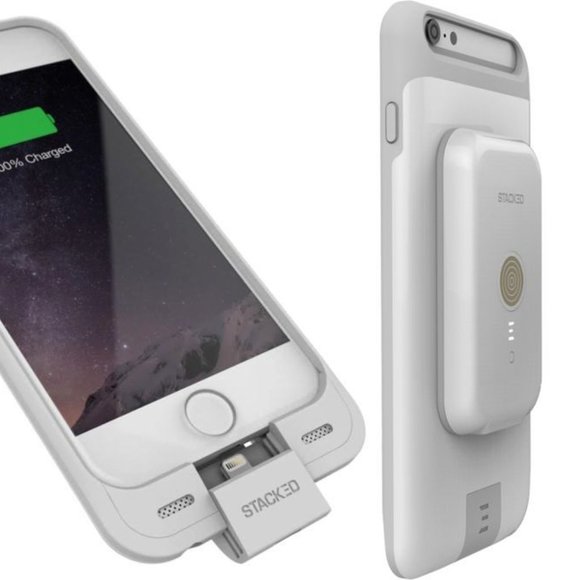 Stacked  Wireless Charger 2750mAh Phone Case Power Pack for iPhone 6 and 6 Plus - Picture 3 of 10